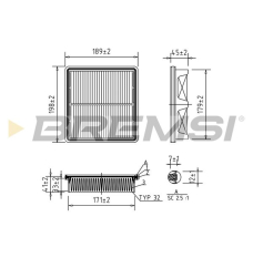 Фільтр повітряний Bremsi (FA1676)