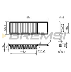 Фільтр повітряний Bremsi (FA1705)