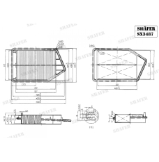 Фільтр повітряний Shafer (SX3487)