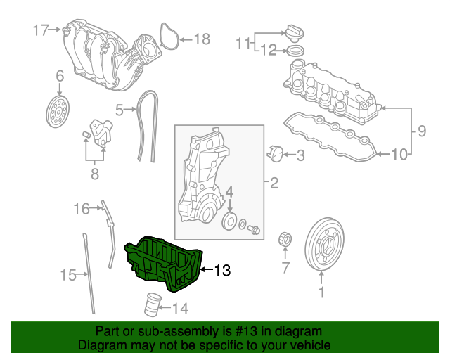 Піддон картера двигуна (11200RRC000)