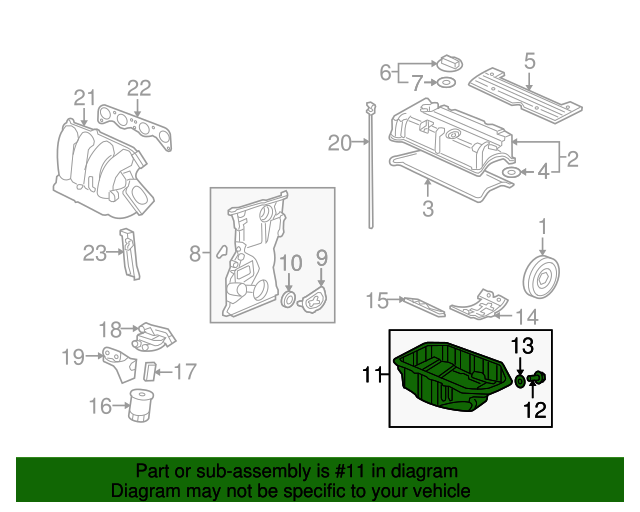 Піддон картера двигуна (11200RZA000)