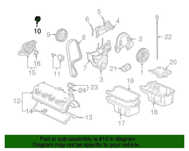 Шків приводу ременя грм (13621PLD013)