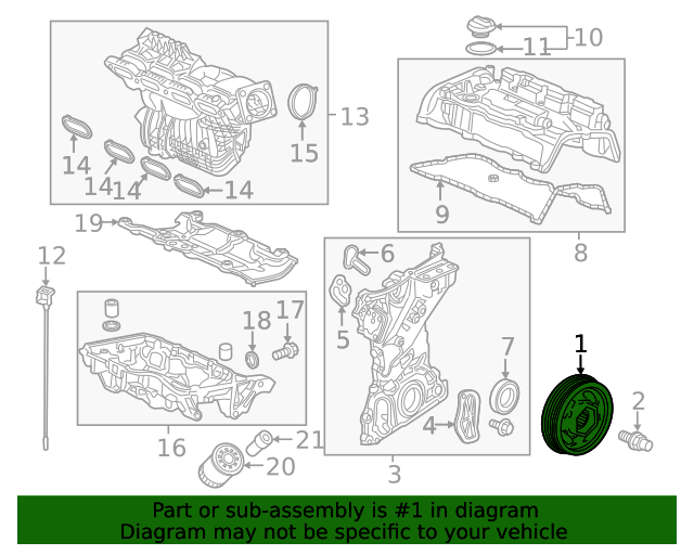 Шків колінчастого валу (13810-5BA-A01)