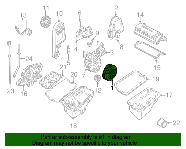 Шків колінчастого валу (13810-P2K-003)
