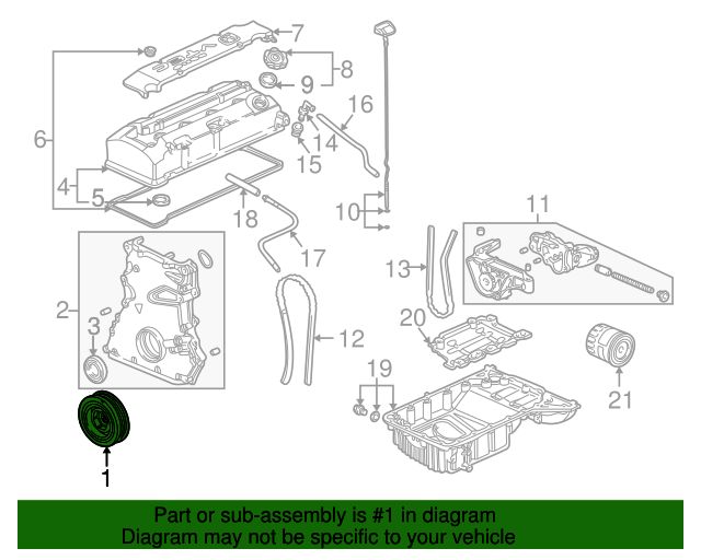 Шків колінчастого валу (13810PCX003)