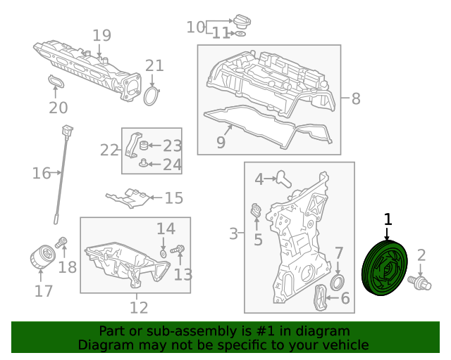 Шків колінчастого валу (13810RPYG01)