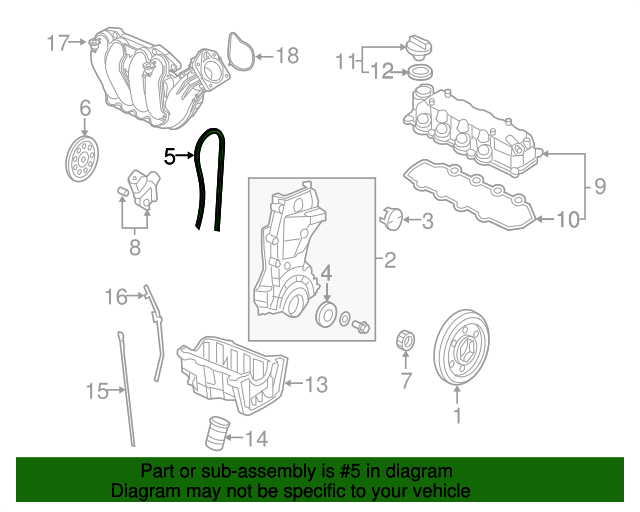 Ланцюг ГРМ (14401PWA004)