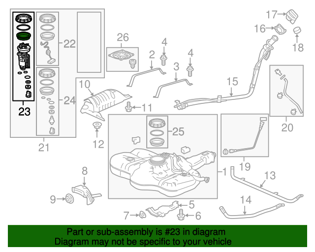 Фільтр паливний (17048-T7W-A00)