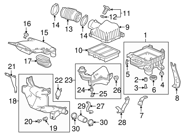 Фільтр повітряний (17220-6B2-A00)
