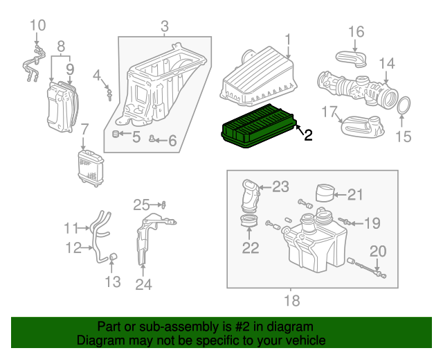 Фільтр повітряний (17220-P8F-A00)