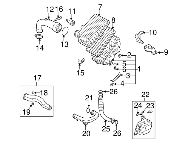 Фільтр повітряний (17220PHM505)