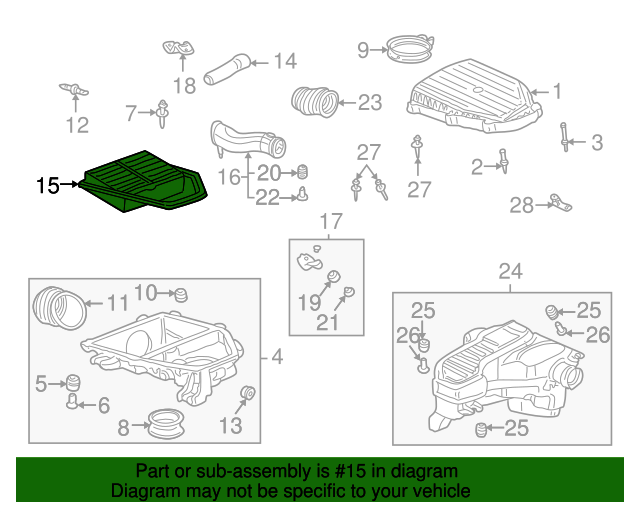 Фільтр повітряний (17220PLC000)