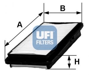 Фільтр повітряний UFI (3024300)