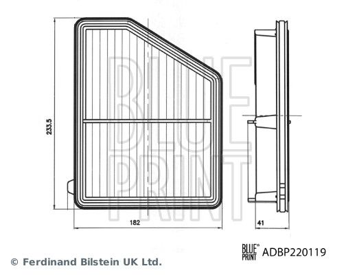 Фільтр повітряний Blue Print (ADBP220119)