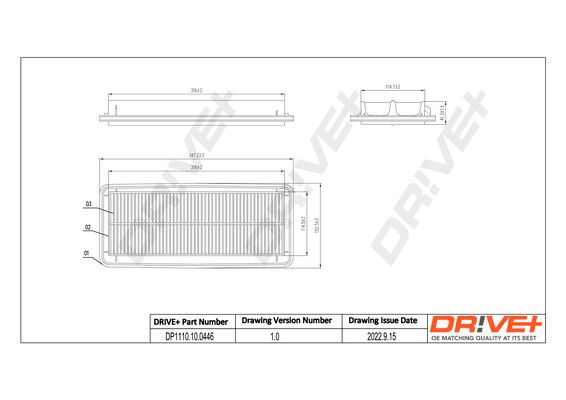 Фільтр повітряний DR!VE+ (DP1110100446)