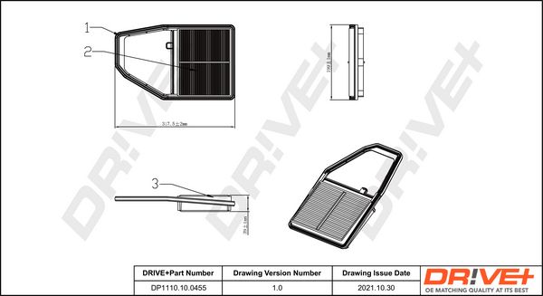 Фільтр повітряний DR!VE+ (DP1110100455)