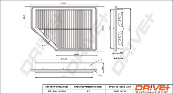 Фільтр повітряний DR!VE+ (DP1110100460)