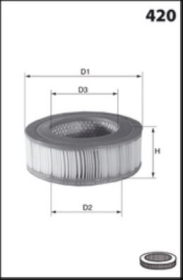 Фільтр повітряний Mecafilter (EL3162)