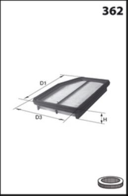 Фільтр повітряний Mecafilter (ELP9308)