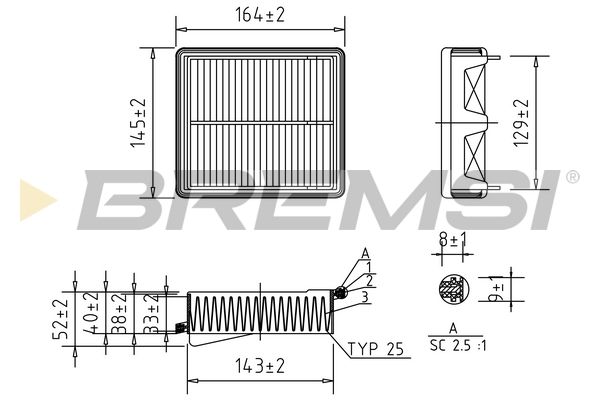 Фільтр повітряний Bremsi (FA1135)