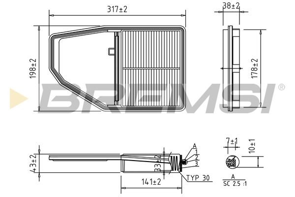 Фільтр повітряний Bremsi (FA1689)