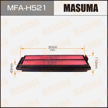 Фільтр повітряний Masuma (MFAH521)