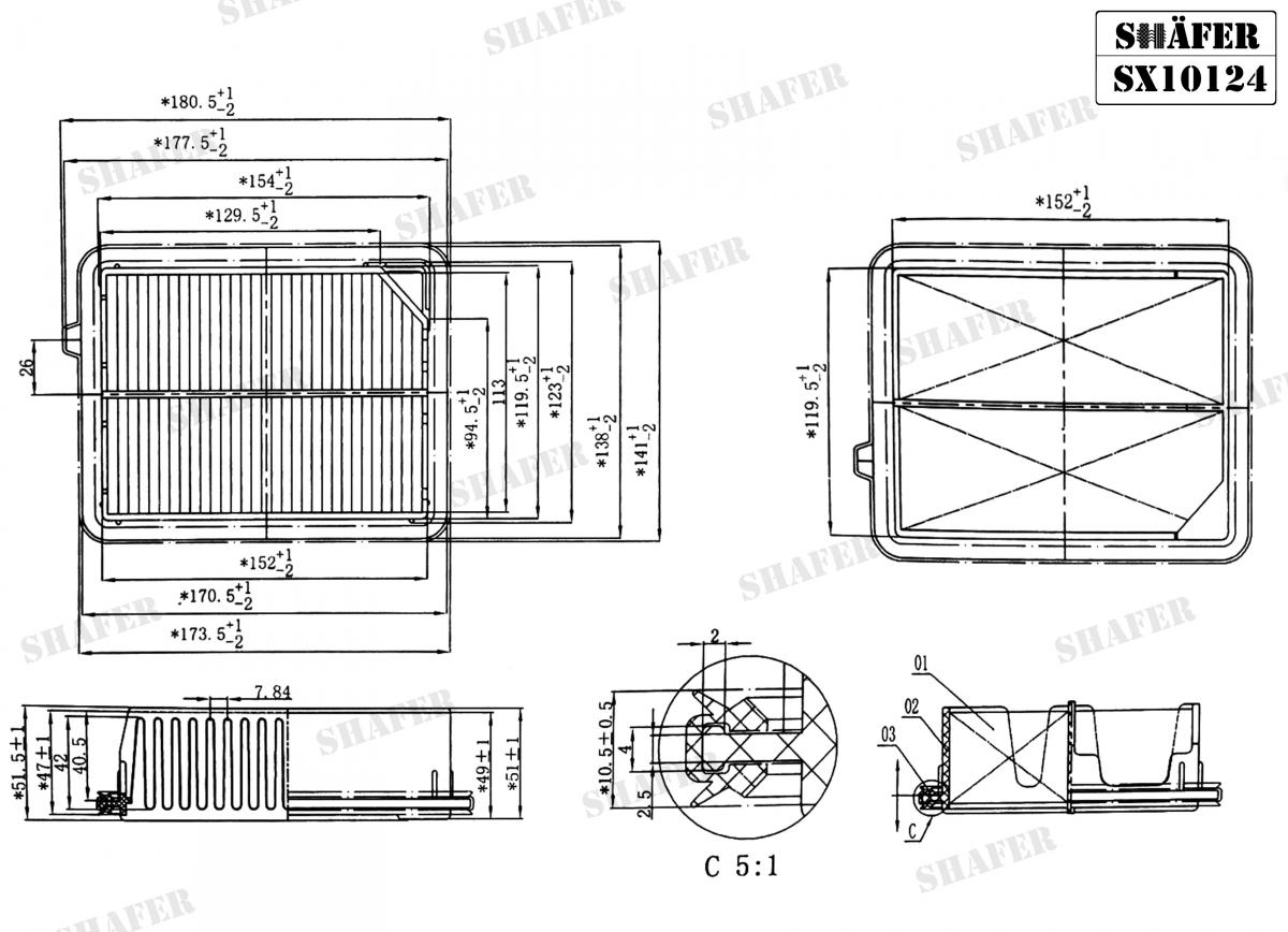 Фільтр повітряний Shafer (SX10124)