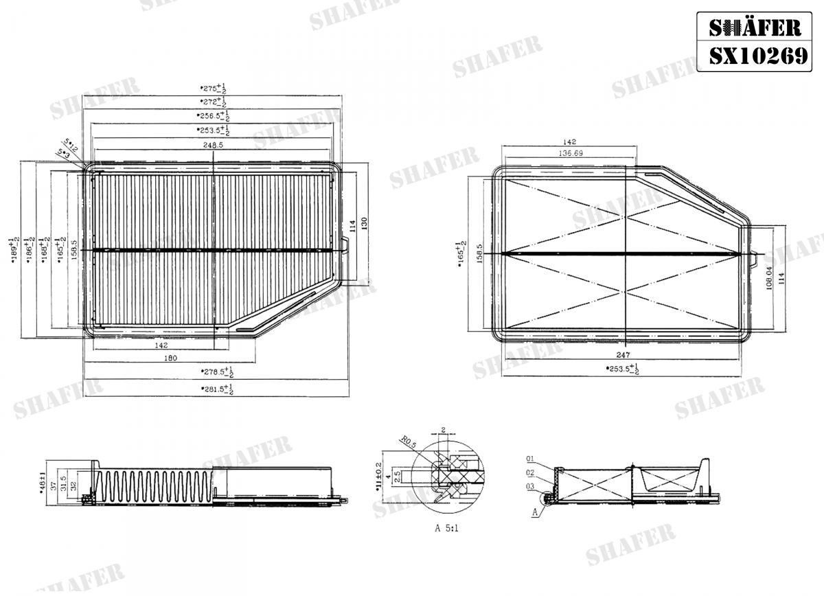 Фільтр повітряний Shafer (SX10269)