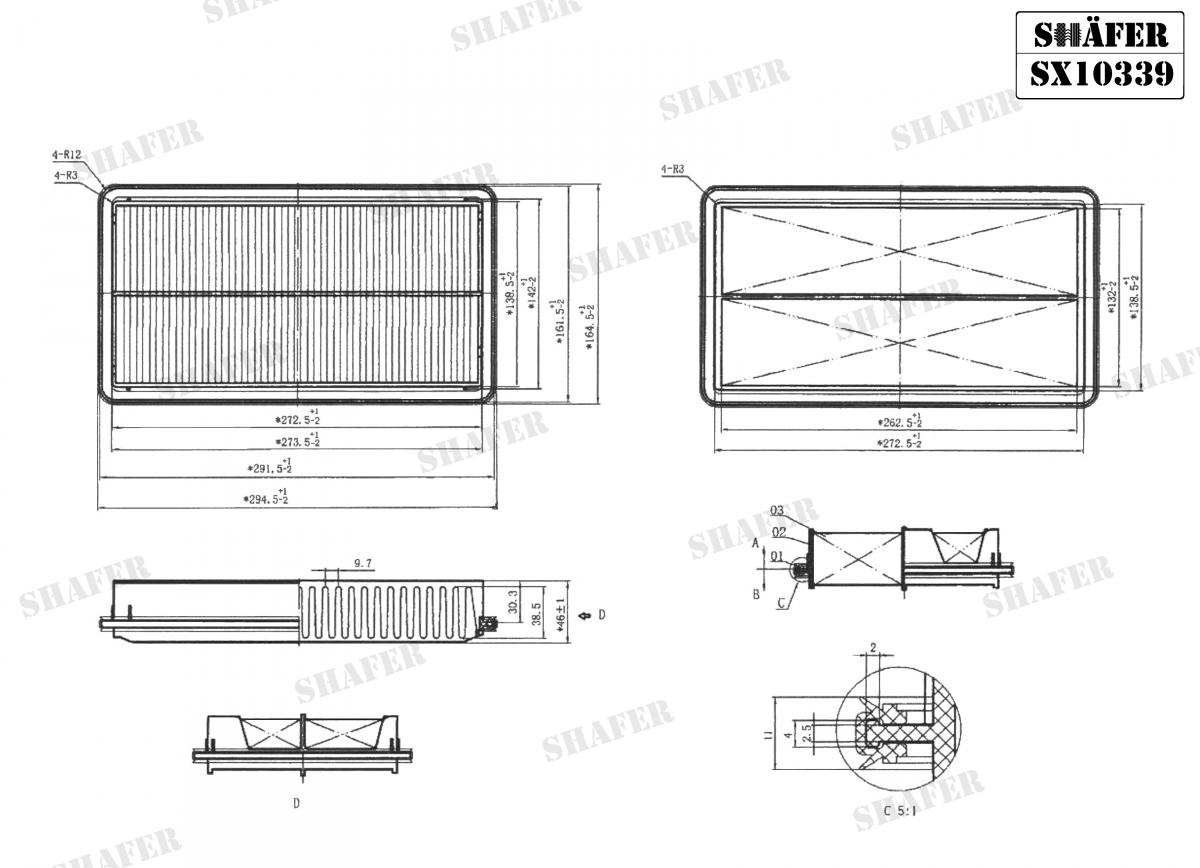 Фільтр повітряний Shafer (SX10339)