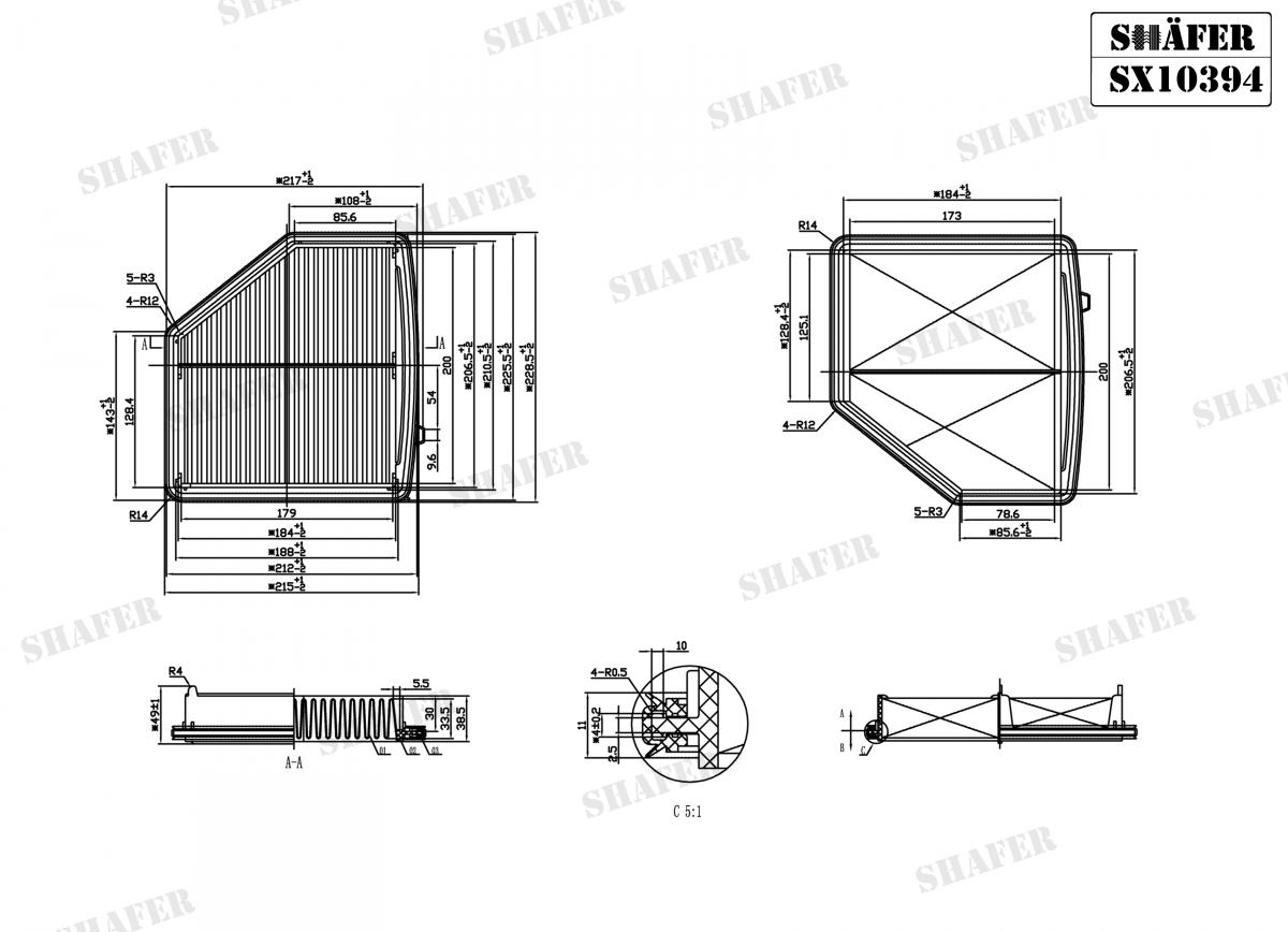 Фільтр повітряний Shafer (SX10394)