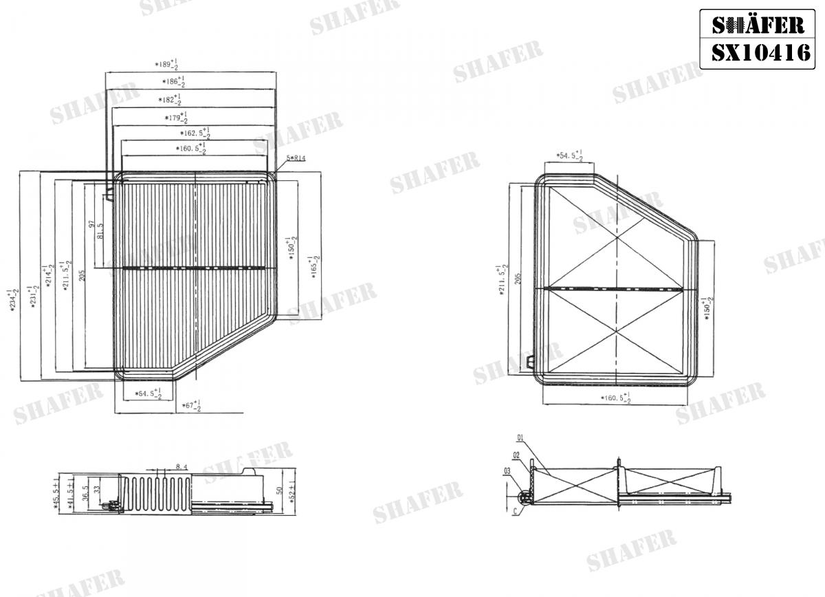 Фільтр повітряний Shafer (SX10416)