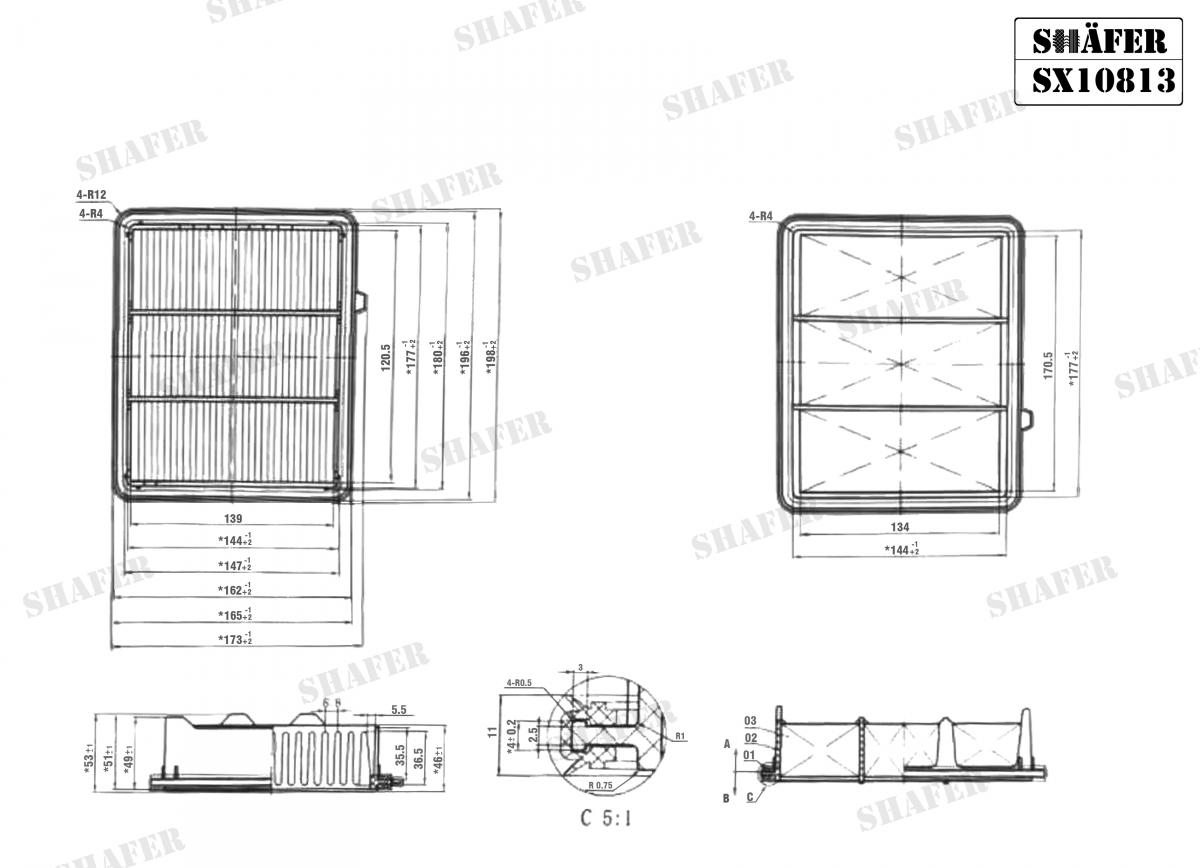 Фільтр повітряний Shafer (SX10813)