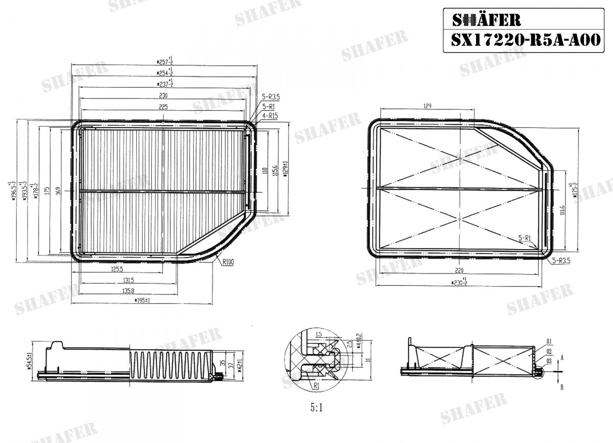 Фільтр повітряний Shafer (SX17220R5AA00)