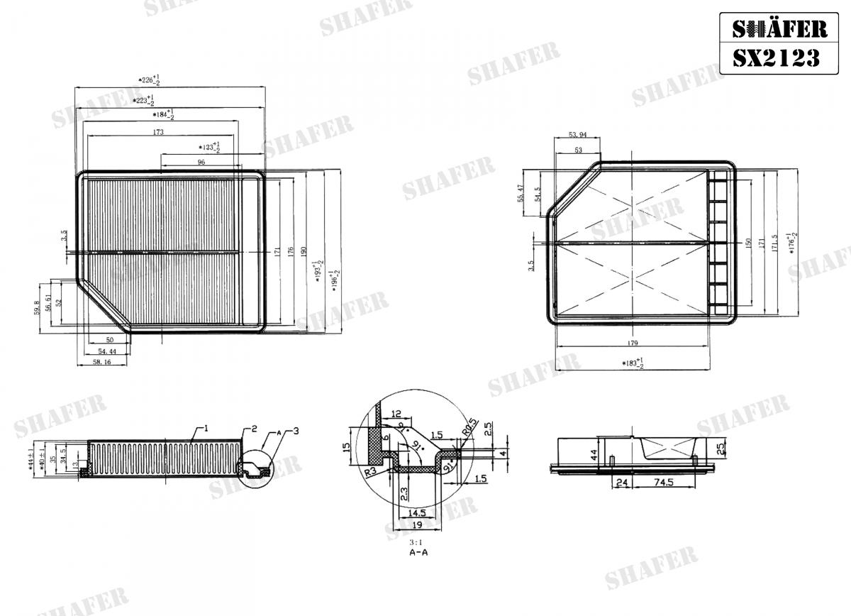 Фільтр повітряний Shafer (SX2123)
