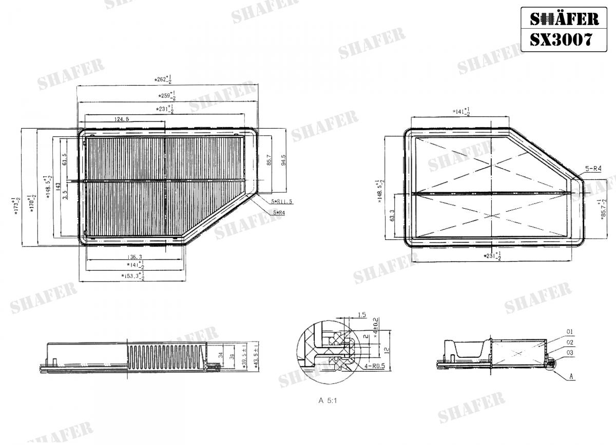 Фільтр повітряний Shafer (SX3007)