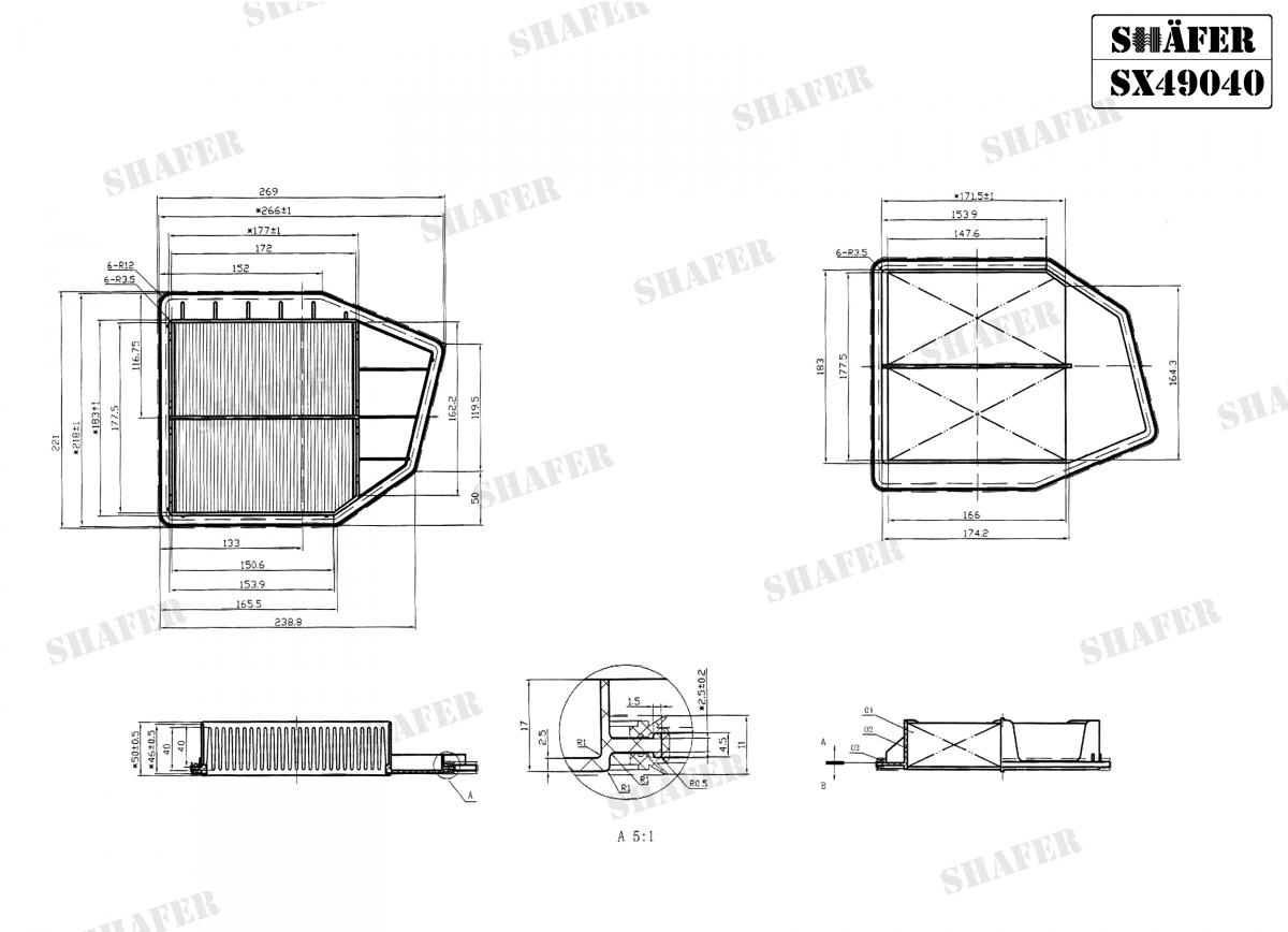 Фільтр повітряний Shafer (SX49040)