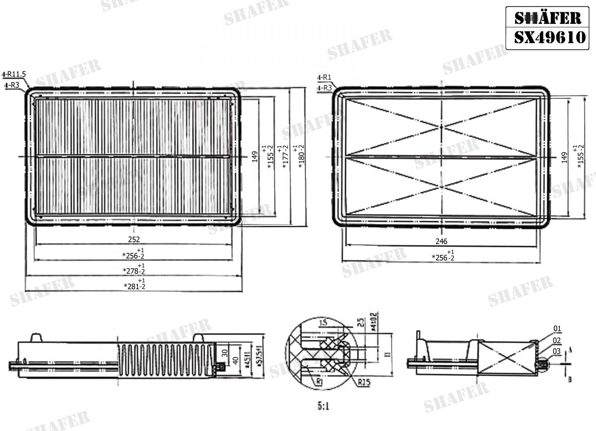 Фільтр повітряний Shafer (SX49610)