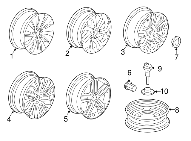 NUT COMP.,WHEEL (90361SN4003)