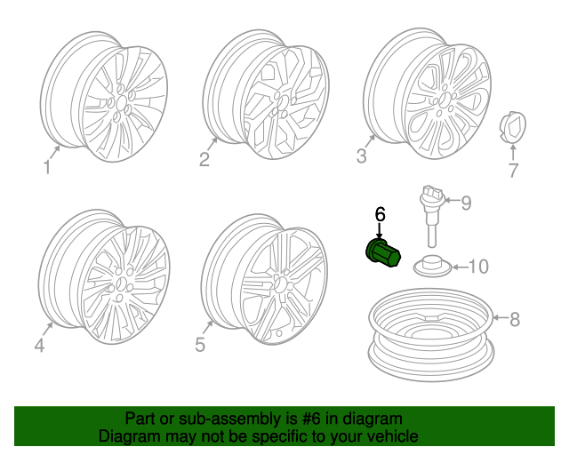 NUT COMP.,WHEEL (90361SN4003)