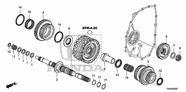 WASHER, THRUST, 41X6 (90416RCT000)