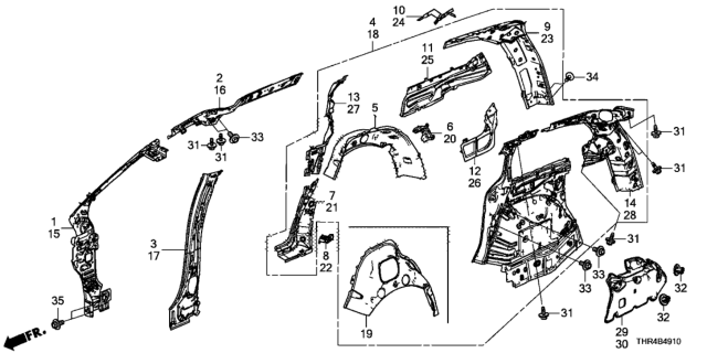 PANEL R,RR INSIDE (64301THRA01ZZ)