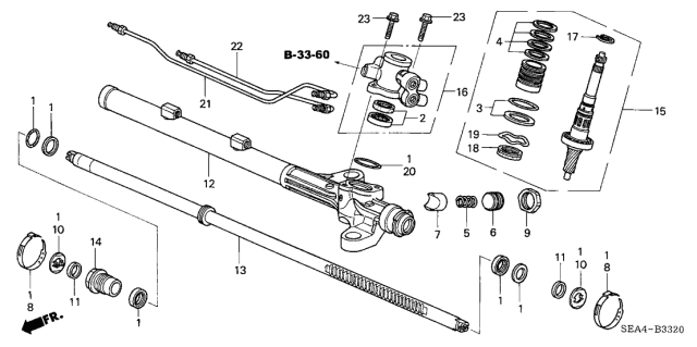 Хомут пильовика рульової рейки, до рейки (53449S2G003)