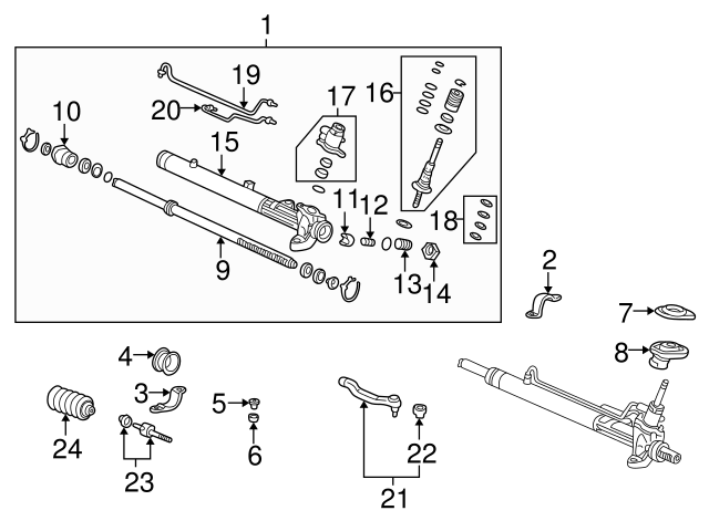 Пильовик рульової рейки (53534SR3N52)