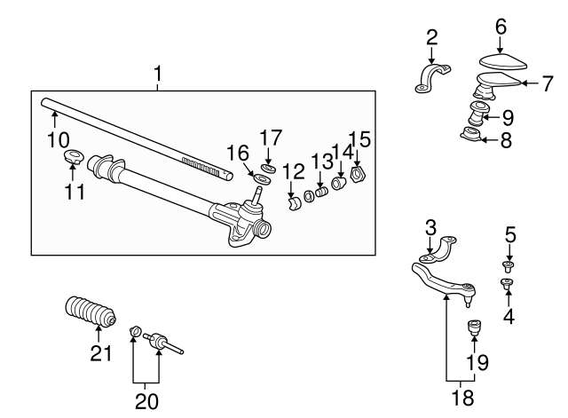 Пильовик рульової рейки (53537SR3J02)