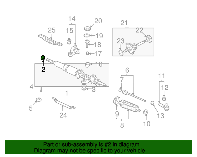 Шайба дистанційна рульової рейки (53537SW5003)