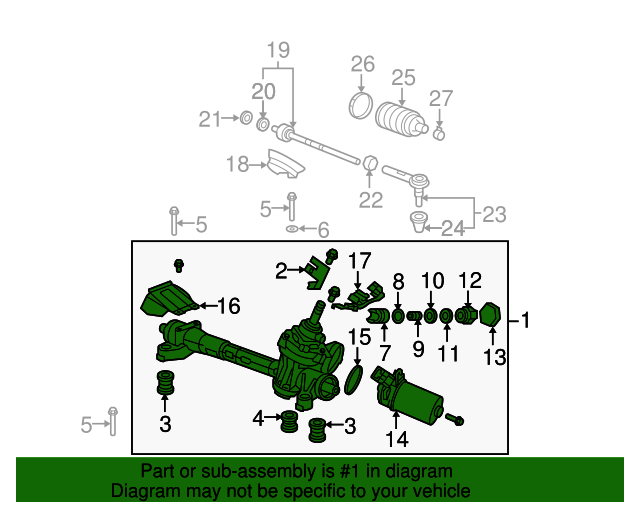Рульовий механізм у зборі (53601TK6A03)