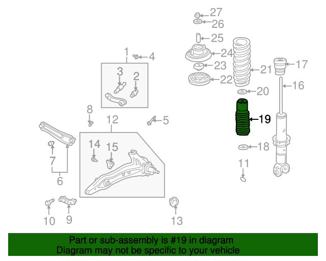 Пильовик заднього амортизатора (52688SR3003)