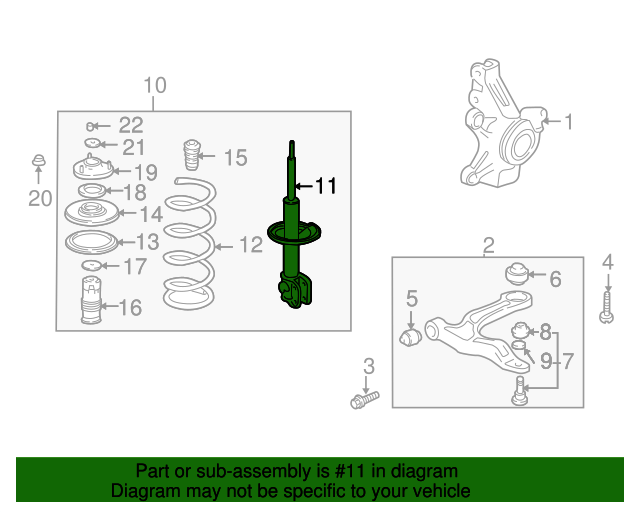 Амортизатор передній лівий (51606STWA04)