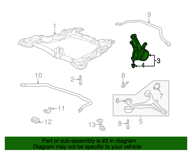 Цапфа передня права (51210S9A020)