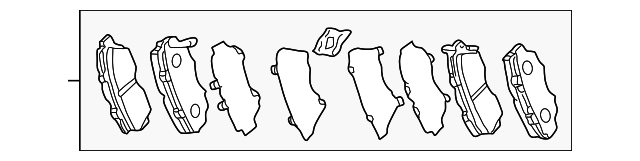 Колодки гальмівні передні, комплект (45022S87X01)